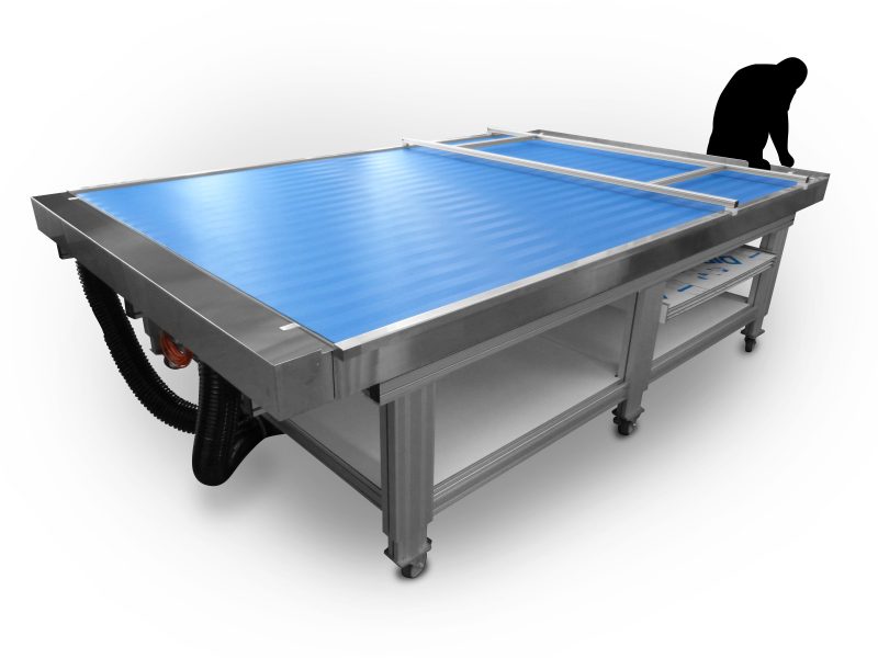 Waschwanne-Unterdrucktisch_Textilrestaurierung suction low pressure table